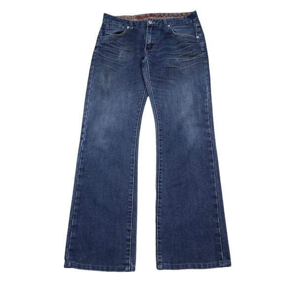 English Laundry Pants Mens 32 Blue Straight Medium Wash Denim Logo Jeans - Picture 1 of 16